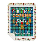Personalized Gift Tartan Plaid Blanket Clan Gunn Ancient With Christmas Cookie Baking Crew Christmas Gift Sherpa Blanket, tartan sherpa blanket,buffalo plaid sherpa blanket,christmas sherpa blanket,Christmas Throw Blanket,green plaid sherpa blanket,green sherpa blanket