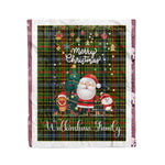 Personalized Gift Tartan Plaid Blanket Clan Walkinshaw With Funny Santa Snowman Reindeer Merry Christmas Fleece Blanket, Home Living Room, Plaid Blanket, Tartan Blanket, Scottish Blanket, Buffalo fleece blanket, Christmas Blanket