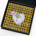 Gift For My Beautiful Girlfriend Necklace Valentine Necklace Clan Jardine Yellow Tartan Cross Dancing Necklace Scottish Tartan Jewelry