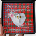 Gift For My Beautiful Girlfriend Necklace Valentine Necklace Clan Binning Tartan Cross Dancing Necklace Scottish Tartan Jewelry