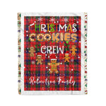 Personalized Gift Tartan Plaid Blanket Clan Robertson With Christmas Cookie Baking Crew Christmas Gift Blanket, Plaid Blanket, Christmas Fleece Blanket, Christmas Blanket, Tartan Blanket, Scottish Blanket, Scotland Blanket, Family Name Blanket, Custom Blanket, Personalized Blanket