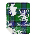 Sherpa Blanket - Tartan Blanket Thistle and Lion Scottish Clan Monteith Plaid Blanket, plaid sherpa blanket queen,purple sherpa blanket,queen sherpa blanket,queen size sherpa blanket,red sherpa blanket,scottish tartan blankets,sherpa blanket,sherpa christmas blanket
