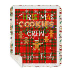 Personalized Gift Tartan Plaid Blanket Clan Livingstone Modern With Christmas Cookie Baking Crew Christmas Gift Sherpa Blanket, tartan sherpa blanket,buffalo plaid sherpa blanket,christmas sherpa blanket,Christmas Throw Blanket,green plaid sherpa blanket,green sherpa blanket