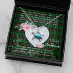 Sea Turtle Necklace Gift for My Beautiful Girlfriend Valentines Necklace Clan Beveridge Tartan Blue Turtle Necklace