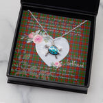 Sea Turtle Necklace Gift for My Beautiful Girlfriend Valentines Necklace Clan Grant of Monymusk Tartan Blue Turtle Necklace