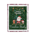Personalized Gift Tartan Plaid Blanket Clan Cranstoun Modern With Funny Santa Snowman Reindeer Merry Christmas Fleece Blanket, Home Living Room, Plaid Blanket, Tartan Blanket, Scottish Blanket, Buffalo fleece blanket, Christmas Blanket