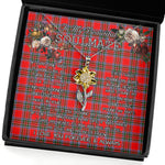 To My Beautiful Soulmate Sunflower Necklace In Your Eyes I Have Found My Home Clan Binning Tartan Jewelry For Girlfriend, Tartan Sunflower Pendant Necklace, Scottish Tartan Jewelry, valentine necklace, necklace girlfriend, necklace for wife, cute necklaces for girlfriend, jewelry for girlfriend, to my soulmate necklace, to my future wife necklace