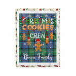 Personalized Gift Tartan Plaid Blanket Clan Bowie With Christmas Cookie Baking Crew Christmas Gift Blanket, Plaid Blanket, Christmas Fleece Blanket, Christmas Blanket, Tartan Blanket, Scottish Blanket, Scotland Blanket, Family Name Blanket, Custom Blanket, Personalized Blanket