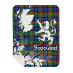 Sherpa Blanket - Tartan Blanket Thistle and Lion Scottish Clan MacLaren Plaid Blanket, plaid sherpa blanket queen,purple sherpa blanket,queen sherpa blanket,queen size sherpa blanket,red sherpa blanket,scottish tartan blankets,sherpa blanket,sherpa christmas blanket