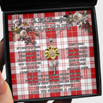 To My Beautiful Soulmate Sunflower Necklace In Your Eyes I Have Found My Home Clan MenZies Red Tartan Jewelry For Girlfriend