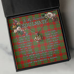 To My Beautiful Soulmate Necklace In Your Eyes I Have Found My Home Clan Cumming Modern Tartan Crown Pendant Necklace