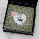 Sea Turtle Necklace Gift for My Beautiful Girlfriend Valentines Necklace Clan Pollock Hunting Tartan Blue Turtle Necklace