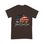 Vintage USA Best Basset Hound Dad Ever American Flag 4th Of July Shirt - Scotstee Shop