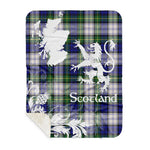 Sherpa Blanket - Tartan Blanket Thistle and Lion Scottish Clan Gordon Dress Modern Plaid Blanket, plaid sherpa blanket queen,purple sherpa blanket,queen sherpa blanket,queen size sherpa blanket,red sherpa blanket,scottish tartan blankets,sherpa blanket,sherpa christmas blanket