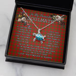 Sea Turtle Necklace To My Beautiful Soulmate Necklace In Your Eyes I Have Found My Home Clan MacAlister of Glenbarr Tartan Blue Turtle Necklace