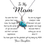 Opal Turtle Necklace - Mom Necklace - To Mom Necklace, Gorgeous Necklace for Mom from Daughter