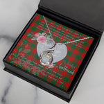 Rising Phoenix Necklace - Valentine Necklace Clan Moncrieffe Tartan Gift for Girlfriend, Gift for My Wife Rising Phoenix Necklace