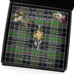 To My Beautiful Soulmate Sunflower Necklace In Your Eyes I Have Found My Home Clan Webster Tartan Jewelry For Girlfriend, Tartan Sunflower Pendant Necklace, Scottish Tartan Jewelry, valentine necklace, necklace girlfriend, necklace for wife, cute necklaces for girlfriend, jewelry for girlfriend, to my soulmate necklace, to my future wife necklace