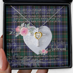 Gift For My Beautiful Girlfriend Necklace Valentine Necklace Clan MacRae Hunting Modern Tartan Cross Dancing Necklace Scottish Tartan Jewelry