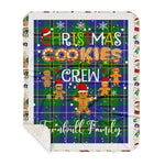 Personalized Gift Tartan Plaid Blanket Clan Turnbull Hunting With Christmas Cookie Baking Crew Christmas Gift Sherpa Blanket, tartan sherpa blanket,buffalo plaid sherpa blanket,christmas sherpa blanket,Christmas Throw Blanket,green plaid sherpa blanket,green sherpa blanket
