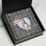 Rising Phoenix Necklace - Valentine Necklace Clan Stirling Tartan Gift for Girlfriend, Gift for My Wife Rising Phoenix Necklace