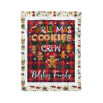 Personalized Gift Tartan Plaid Blanket Clan Belshes With Christmas Cookie Baking Crew Christmas Gift Blanket, Plaid Blanket, Christmas Fleece Blanket, Christmas Blanket, Tartan Blanket, Scottish Blanket, Scotland Blanket, Family Name Blanket, Custom Blanket, Personalized Blanket