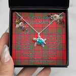 Sea Turtle Necklace To My Beautiful Soulmate Necklace In Your Eyes I Have Found My Home Clan Ross Tartan Blue Turtle Necklace, Valentine Necklace Gift for Girlfriend Clan Mitchell Ancient Tartan Sunflower Pendant Necklace, Scottish Tartan Jewelry, valentine necklace, necklace girlfriend, necklace for wife, cute necklaces for girlfriend, jewelry for girlfriend, to my soulmate necklace, to my future wife necklace