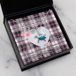 Sea Turtle Necklace Gift for My Beautiful Girlfriend Valentines Necklace Clan MacPherson Hunting Modern Tartan Blue Turtle Necklace