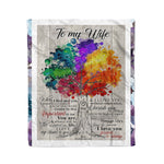 Scotstee Shop - Personalized Gift Letter To My Wife Love Quote For Wife Matching Couples Gift Fleece Blanket