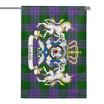 Scotstee Shop - Scotstee Shop Tartan Garden Flag Elphinstone Tartan Flag Clan Badge With Lion Scottish Tartan House Flag