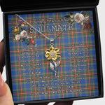 To My Beautiful Soulmate Sunflower Necklace In Your Eyes I Have Found My Home Clan MacBeth Ancient Tartan Jewelry For Girlfriend