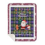 Personalized Gift Tartan Plaid Blanket Clan Macdonald Of Ranald With Funny Santa Snowman Reindeer Merry Christmas Gift Sherpa Blanket, blue plaid sherpa blanket,blue tartan sherpa blanket,Buchan,buffalo plaid sherpa blanket,christmas sherpa blanket,Christmas Throw Blanket-Recovered