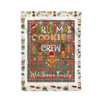 Personalized Gift Tartan Plaid Blanket Clan MacKinnon Ancient With Christmas Cookie Baking Crew Christmas Gift Blanket, Plaid Blanket, Christmas Fleece Blanket, Christmas Blanket, Tartan Blanket, Scottish Blanket, Scotland Blanket, Family Name Blanket, Custom Blanket, Personalized Blanket