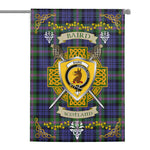 House Flag - Baird Modern Irish Shield Celtic Cross Tartan Garden Flag St Patrick's Day Garden Flag