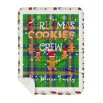 Personalized Gift Tartan Plaid Blanket Clan New Mexico With Christmas Cookie Baking Crew Christmas Gift Sherpa Blanket, tartan sherpa blanket,buffalo plaid sherpa blanket,christmas sherpa blanket,Christmas Throw Blanket,green plaid sherpa blanket,green sherpa blanket