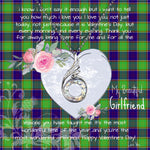 Rising Phoenix Necklace - Valentine Necklace Clan Dalrymple Tartan Gift for Girlfriend, Gift for My Wife Rising Phoenix Necklace
