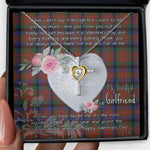 Gift For My Beautiful Girlfriend Necklace Valentine Necklace Clan MacDuff Hunting Modern Tartan Cross Dancing Necklace Scottish Tartan Jewelry