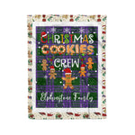 Products Personalized Gift Tartan Plaid Blanket Clan Elphinstone With Christmas Cookie Baking Crew Christmas Gift Blanket, Plaid Blanket, Christmas Fleece Blanket, Christmas Blanket, Tartan Blanket, Scottish Blanket, Scotland Blanket, Family Name Blanket, Custom Blanket, Personalized Blanket