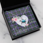 Sea Turtle Necklace Gift for My Beautiful Girlfriend Valentines Necklace Clan Hunter Tartan Blue Turtle Necklace