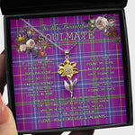 To My Beautiful Soulmate Sunflower Necklace In Your Eyes I Have Found My Home Clan Jackson Tartan Jewelry For Girlfriend