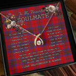 To My Beautiful Soulmate Necklace In Your Eyes I Have Found My Home Clan Leslie Modern Tartan Wishbone Dancing Necklace