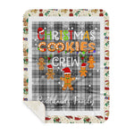 Personalized Gift Tartan Plaid Blanket Clan Sandilands Grey With Christmas Cookie Baking Crew Christmas Gift Sherpa Blanket, tartan sherpa blanket,buffalo plaid sherpa blanket,christmas sherpa blanket,Christmas Throw Blanket,green plaid sherpa blanket,green sherpa blanket