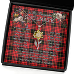 To My Beautiful Soulmate Sunflower Necklace In Your Eyes I Have Found My Home Clan Aikenhead Tartan Jewelry For Girlfriend, Tartan Sunflower Pendant Necklace, Scottish Tartan Jewelry, valentine necklace, necklace girlfriend, necklace for wife, cute necklaces for girlfriend, jewelry for girlfriend, to my soulmate necklace, to my future wife necklace