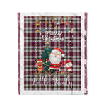 Personalized Gift Tartan Plaid Blanket Clan Little Dress With Funny Santa Snowman Reindeer Merry Christmas Fleece Blanket, Home Living Room, Plaid Blanket, Tartan Blanket, Scottish Blanket, Buffalo fleece blanket, Christmas Blanket