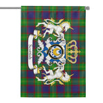 Scotstee Shop - House Flag - Durie Tartan Flag Clan Badge With Lion Scottish