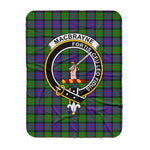 Scotstee Shop Tartan Plaid Blanket MacBrayne Clan Crest Badge Scottish Tartan Plaid Sherpa Blanket