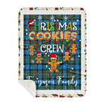 Personalized Gift Tartan Plaid Blanket Clan Ferguson Ancient With Christmas Cookie Baking Crew Christmas Gift Sherpa Blanket, tartan sherpa blanket,buffalo plaid sherpa blanket,christmas sherpa blanket,Christmas Throw Blanket,green plaid sherpa blanket,green sherpa blanket