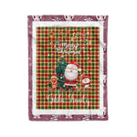 Personalized Gift Tartan Plaid Blanket Clan Gibbs With Funny Santa Snowman Reindeer Merry Christmas Fleece Blanket, Christmas Blanket, Plaid Blanket, Tartan Blanket,Scottish Blanket