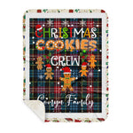 Personalized Gift Tartan Plaid Blanket Clan Comyn With Christmas Cookie Baking Crew Christmas Gift Sherpa Blanket, tartan sherpa blanket,buffalo plaid sherpa blanket,christmas sherpa blanket,Christmas Throw Blanket,green plaid sherpa blanket,green sherpa blanket