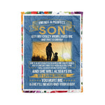 Scotstee Shop - Fleece Blanket - I'm Not A Perfect Son But My Crazy Mom Loves Me Mother Day Gifts Fleece Blanket